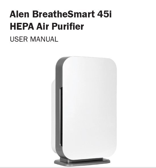 Alen Air Purifier User Manual Model- BreatheSmart 45i