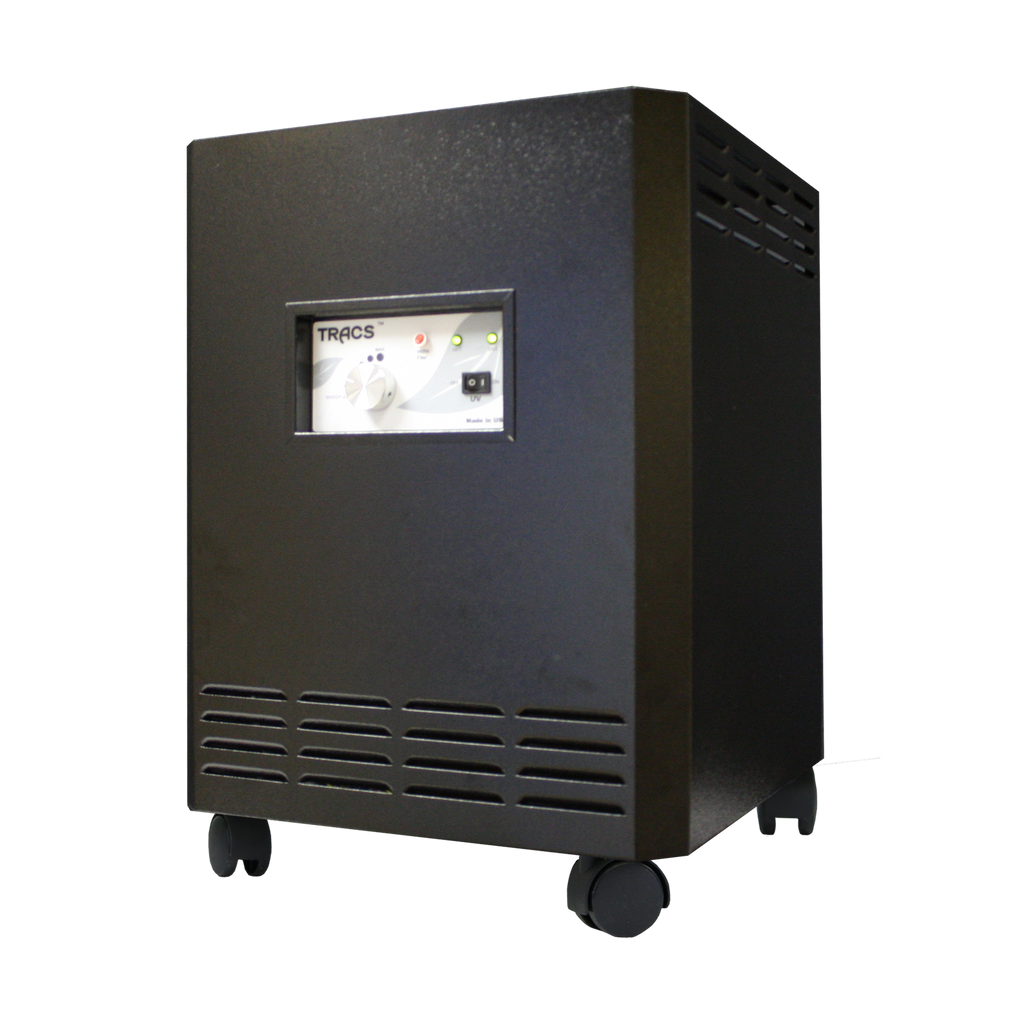 photo of a black colored air purifier made in usa