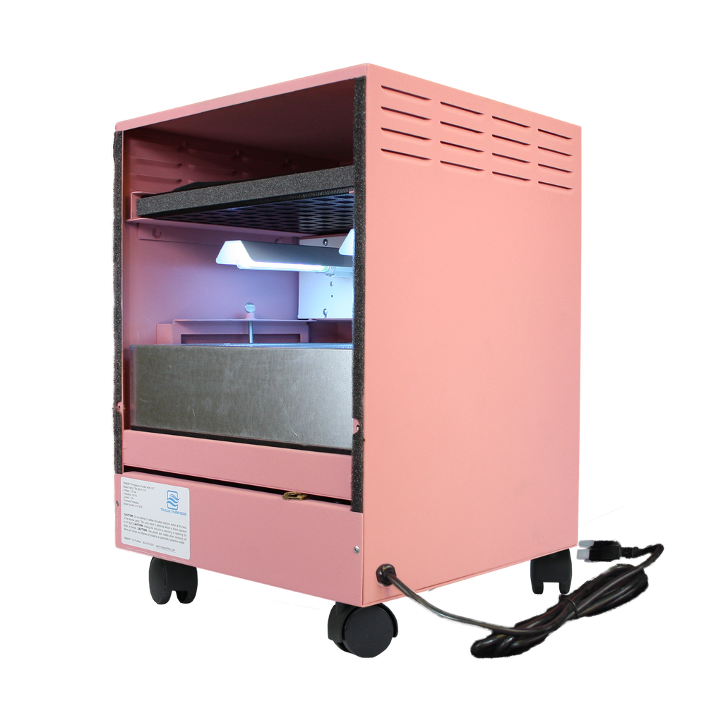 photo of a pink air purifier manufacturer in the usa