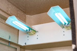 Pictured here are TRACS portable uvc air purifier replacement lamps 9w