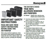 Honeywell Air Purifier User Manual Model-HPA100