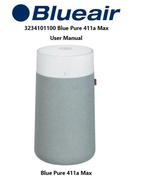 Blue air purifier manual sales