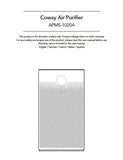 Coway Air Purifier User Manual Model- APMS-1020A