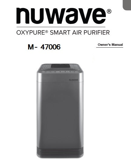 Nuwave Air Purifier User Manual Model 47006