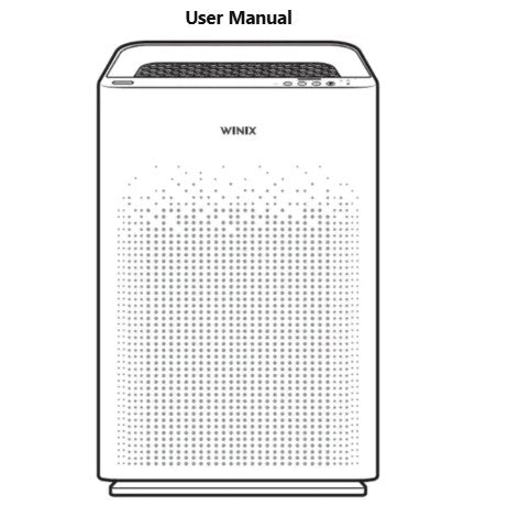 Winix Air Purifier User Manual Model A80
