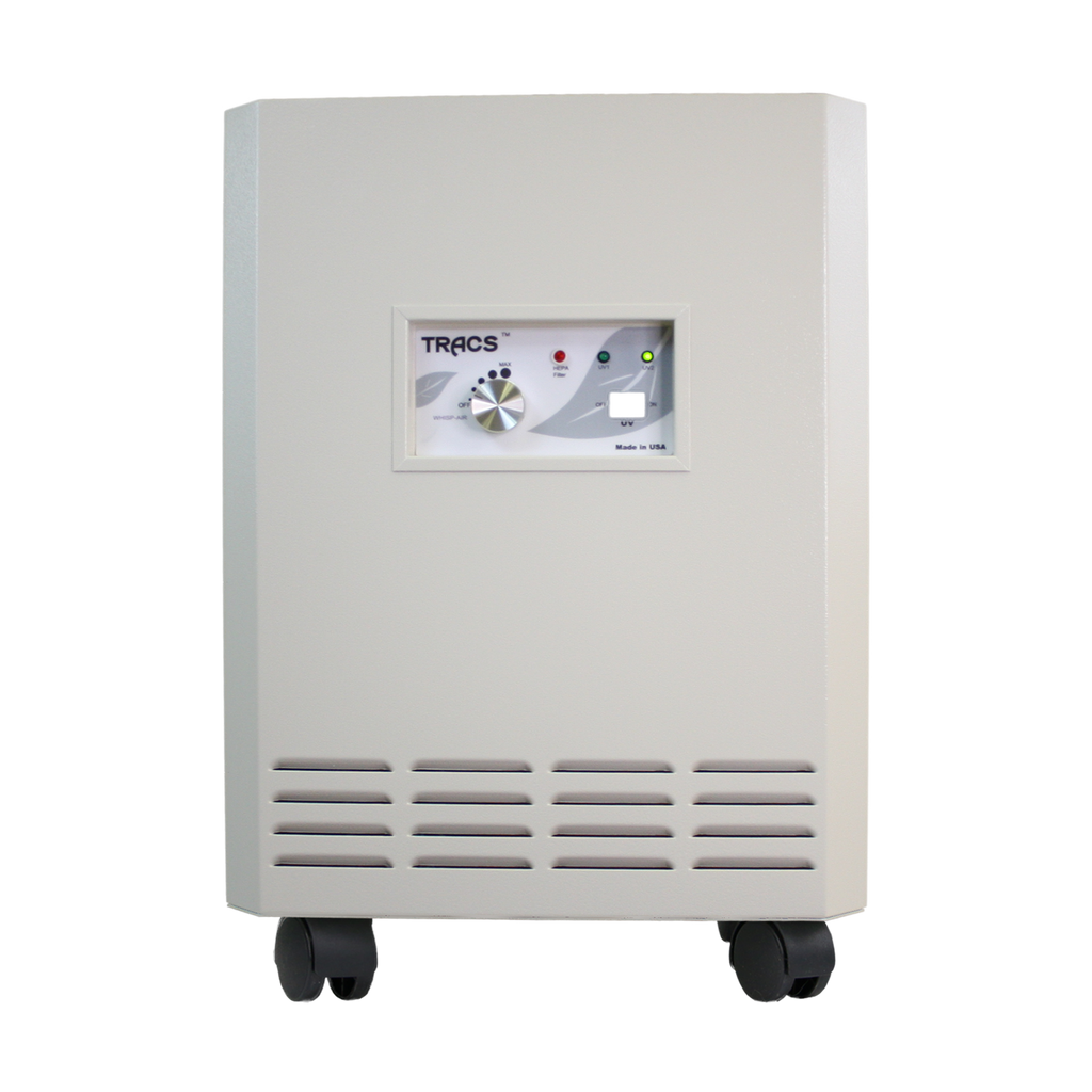 photo of a tracs air purifier white color